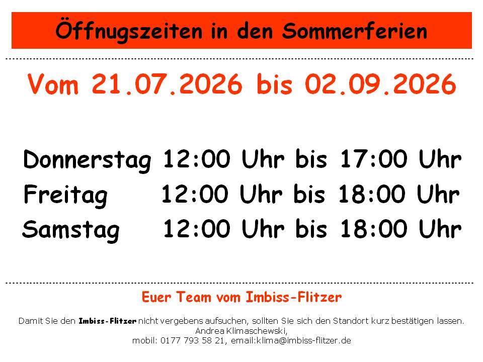 öffnugszeiten sommerfeien